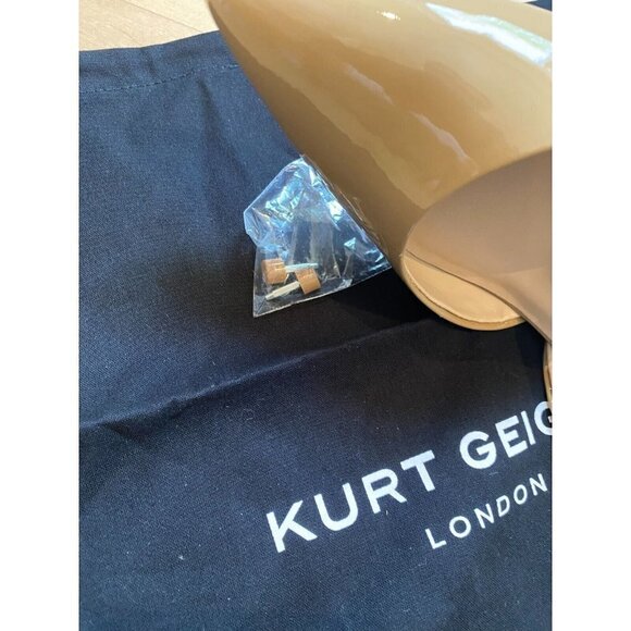 Kurt Geiger BNWOT "Bond" nude d'orsay pump women sz 39 NEW patent leather - Picture 7 of 8